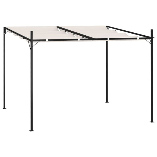 Berkfield Gazebo with Retractable Roof 300x300x233 cm Cream