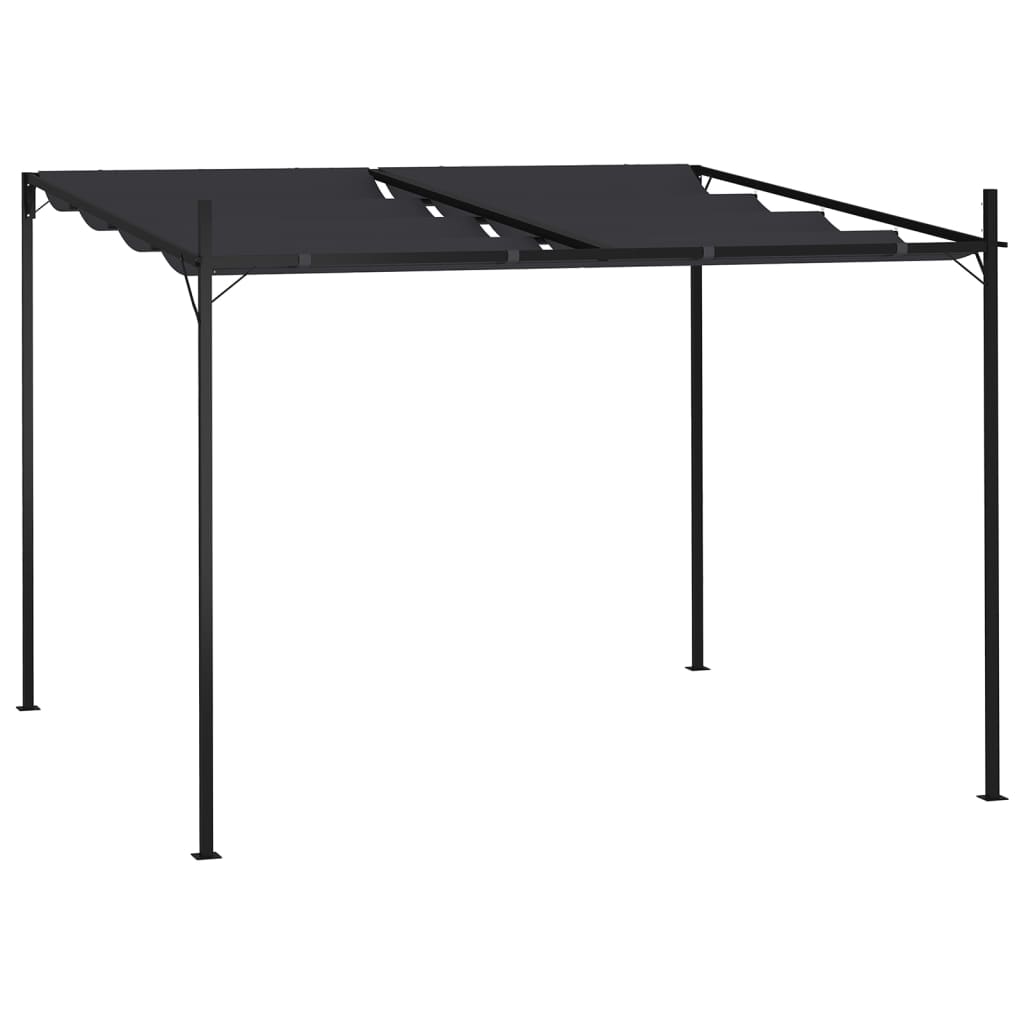 Berkfield Gazebo with Retractable Roof 300x300x233 cm Anthracite