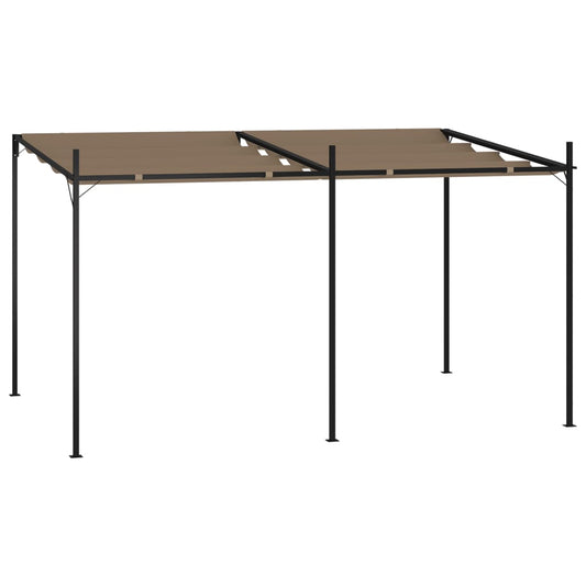 Berkfield Gazebo with Retractable Roof 400x300x233 cm Taupe