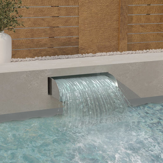 Berkfield Waterfall 60x34x14 cm Stainless Steel 304