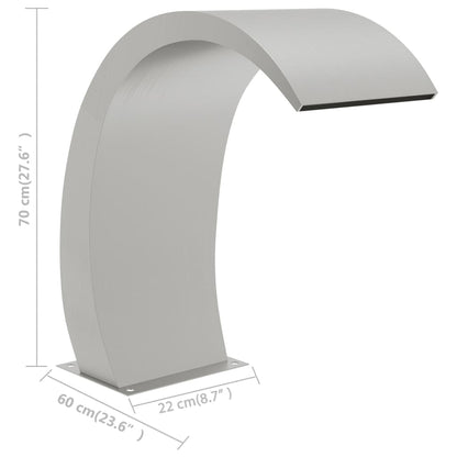 Berkfield Pool Fountain 22x60x70 cm Stainless Steel 304