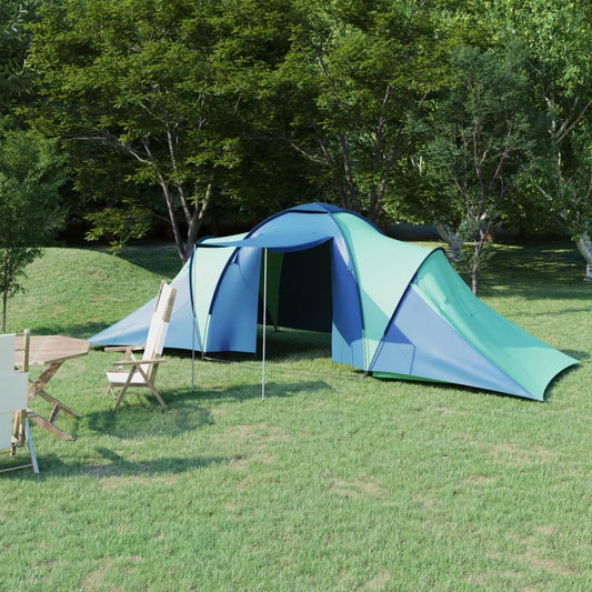Berkfield Camping Tent 6 Persons Blue and Green