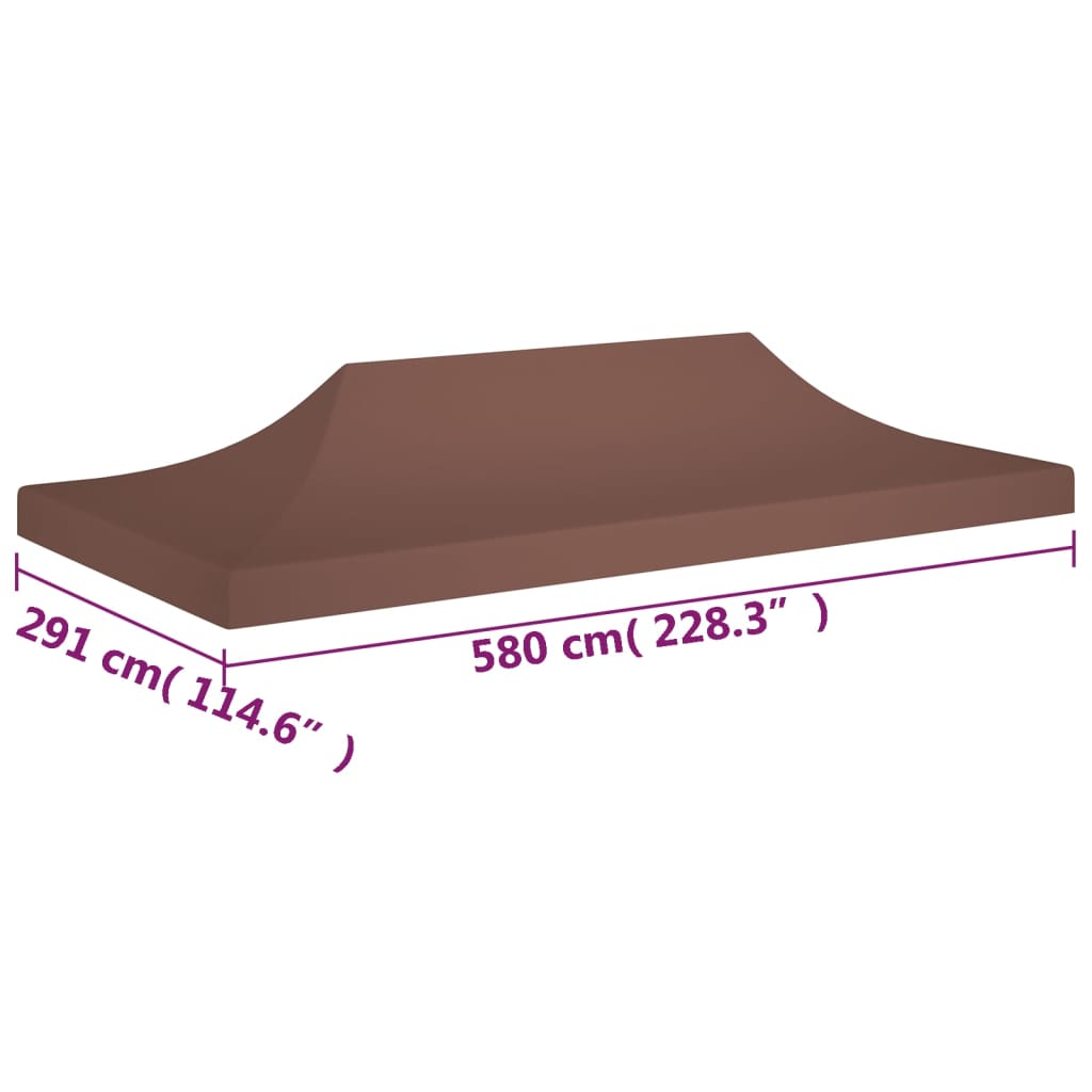Berkfield Party Tent Roof 6x3 m Brown 270 g/m�__