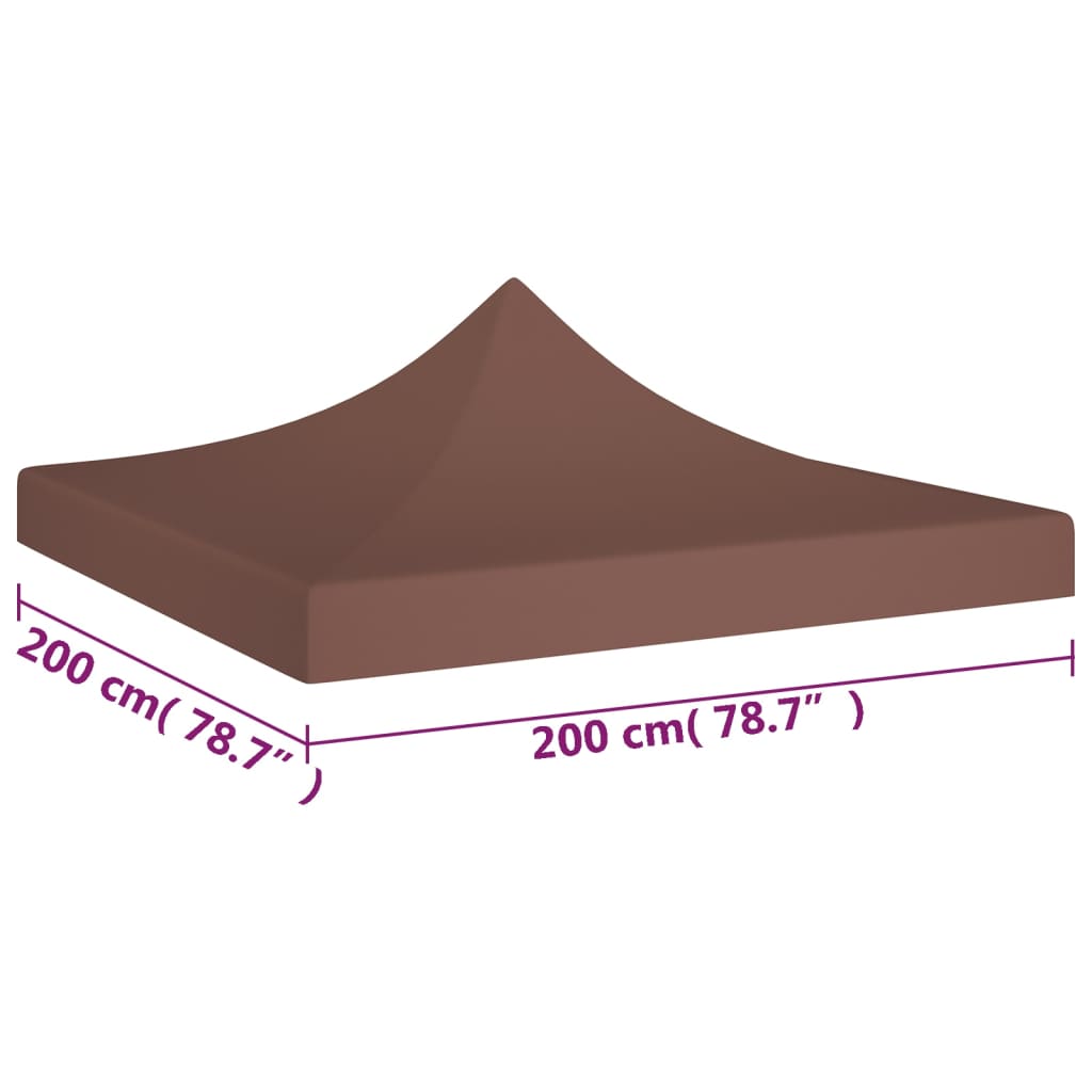 Berkfield Party Tent Roof 2x2 m Brown 270 g/m�__