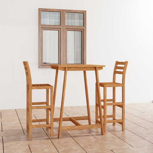 Berkfield 3 Piece Outdoor Bar Set Solid Acacia Wood