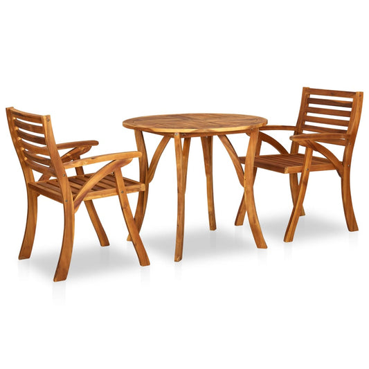 Berkfield 3 Piece Garden Dining Set Solid Acacia Wood