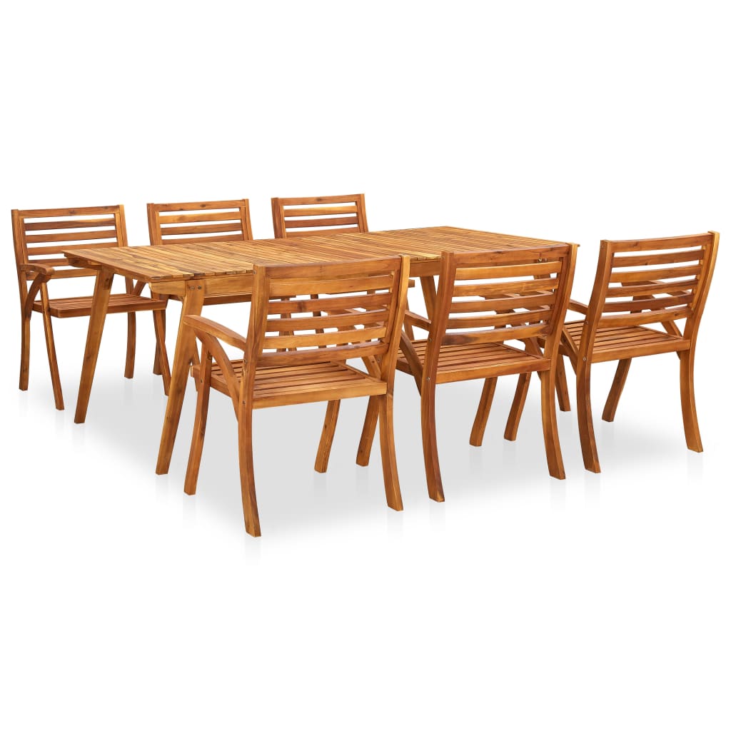 Berkfield 7 Piece Garden Dining Set Solid Acacia Wood