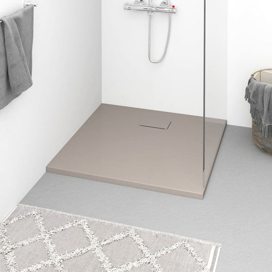 Berkfield Shower Base Tray SMC Brown 90x80 cm