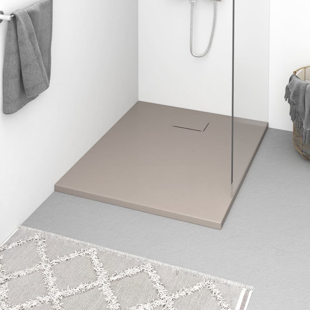 Berkfield Shower Base Tray SMC Brown 100x80 cm