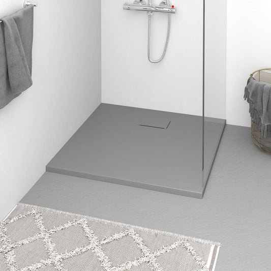 Berkfield Shower Base Tray SMC Grey 90x80 cm