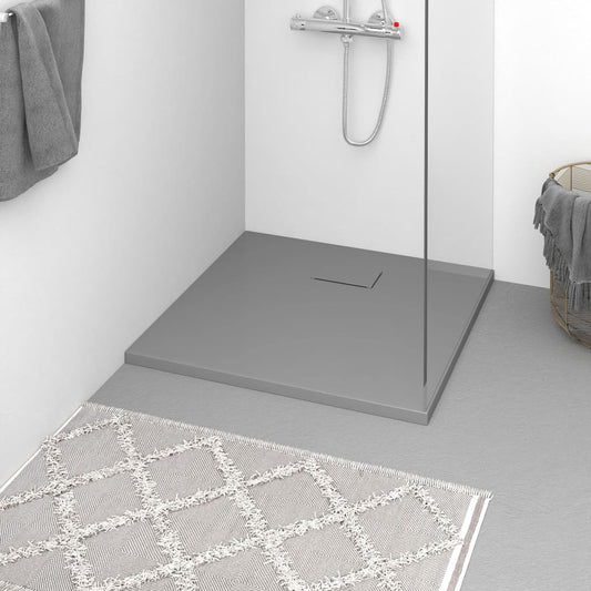 Berkfield Shower Base Tray SMC Grey 90x90 cm