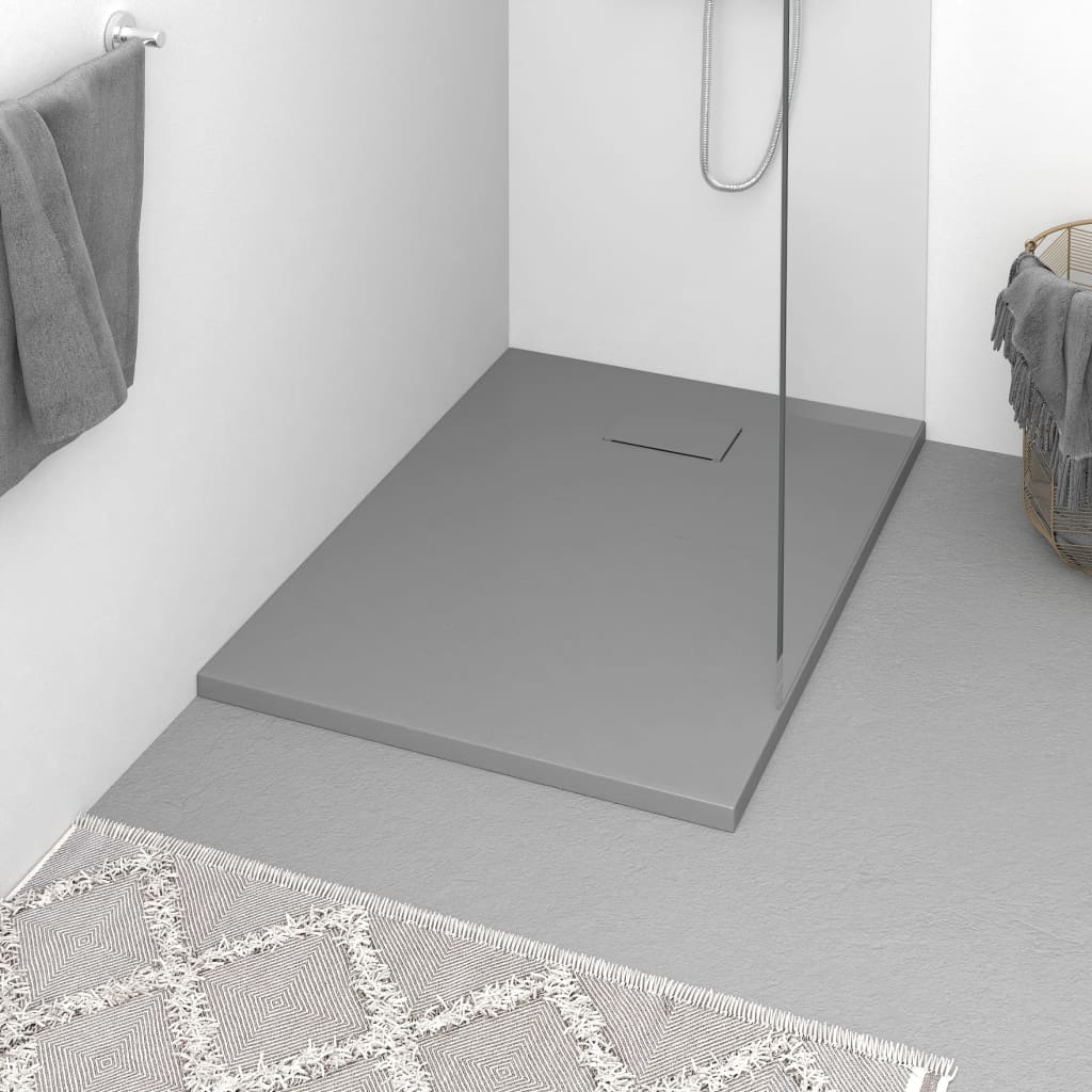 Berkfield Shower Base Tray SMC Grey 100x70 cm
