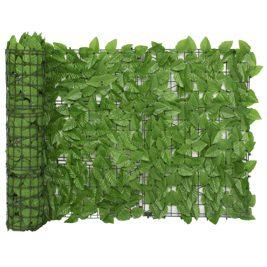 Berkfield Balcony Screen with Green Leaves 300x75 cm