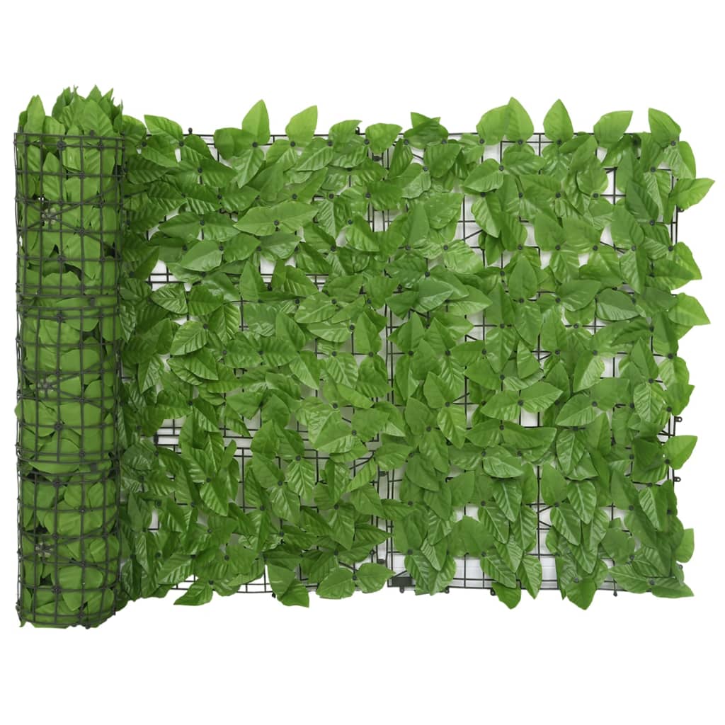 Berkfield Balcony Screen with Green Leaves 500x75 cm