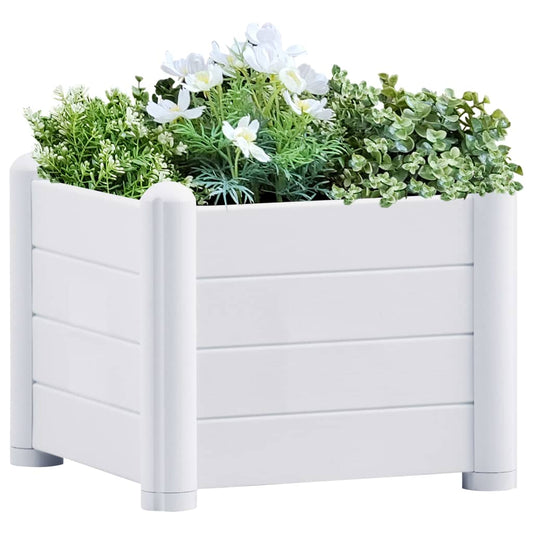 Berkfield Garden Raised Bed PP White 43x43x35 cm
