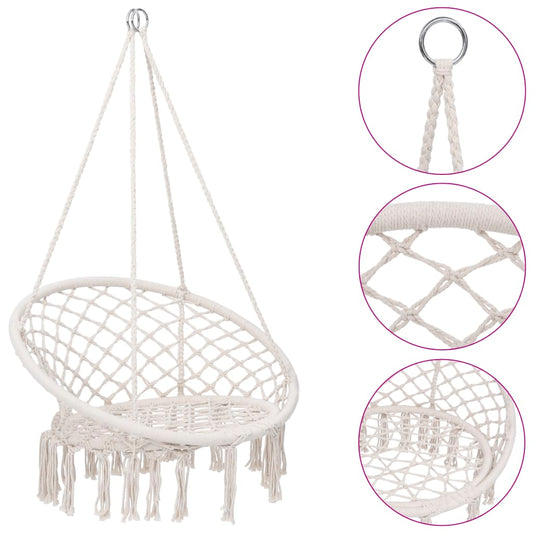 Berkfield Hammock Swing Chair 80 cm Beige