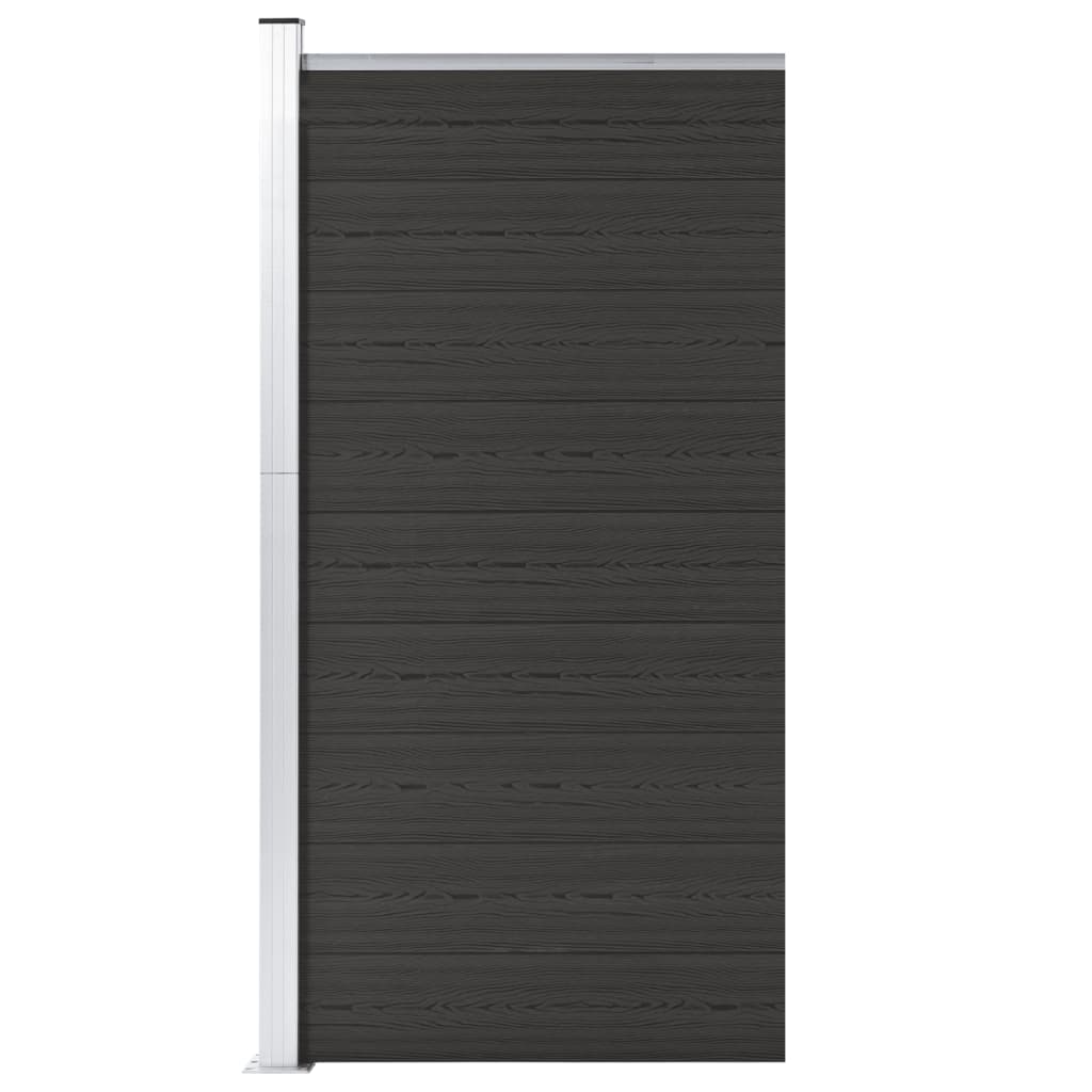 Berkfield Fence Panel WPC 95x186 cm Black