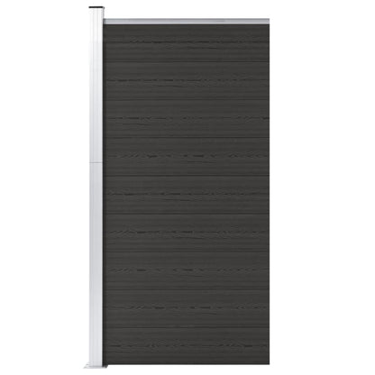 Berkfield Fence Panel WPC 95x186 cm Black
