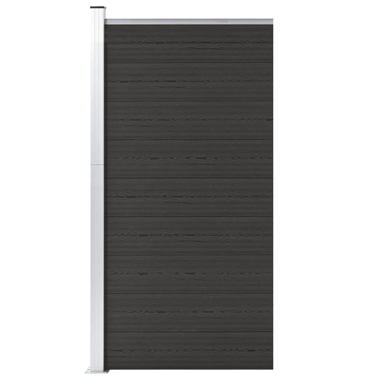 Berkfield Fence Panel WPC 95x186 cm Black