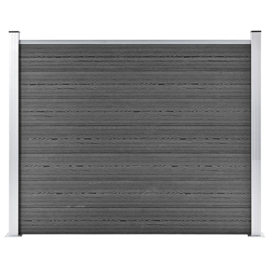 Berkfield Fence Panel WPC 180x146 cm Black