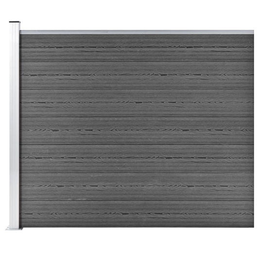 Berkfield Fence Panel WPC 175x146 cm Black