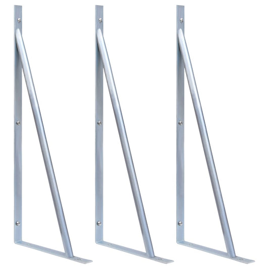 Berkfield Support Brackets for Fence Post 3 pcs Galvanised Steel