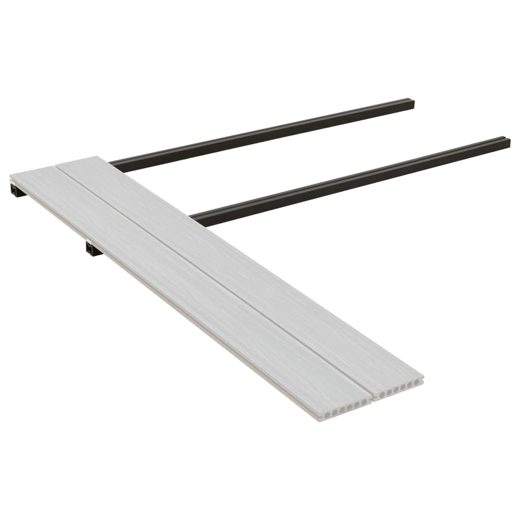 Berkfield Decking Joist 8 pcs Black 170x3x4 cm WPC