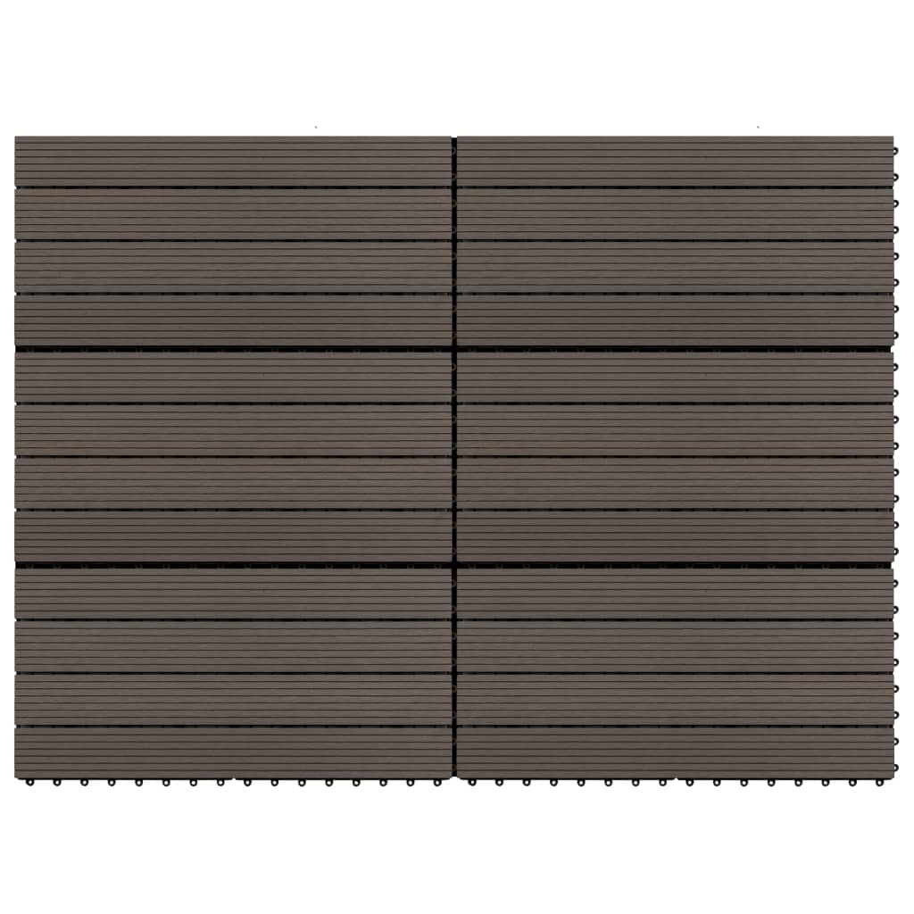 Berkfield Decking Tiles 6 pcs WPC 60x30 cm 1.08 m�__ Dark Brown