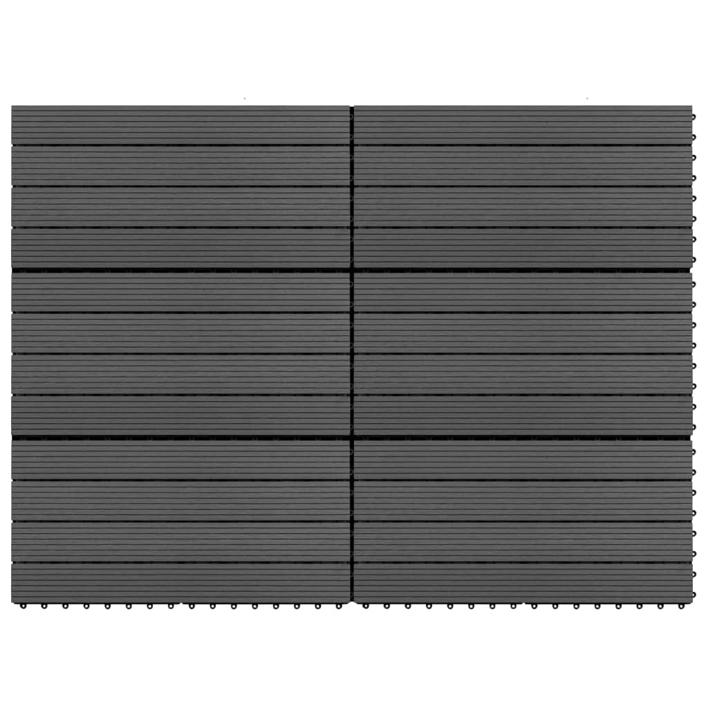 Berkfield Decking Tiles 6 pcs WPC 60x30 cm 1.08 m�__ Black