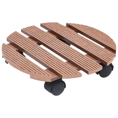 Berkfield Plant Trolleys 2 pcs Brown �_�”�_30x7.5 cm WPC