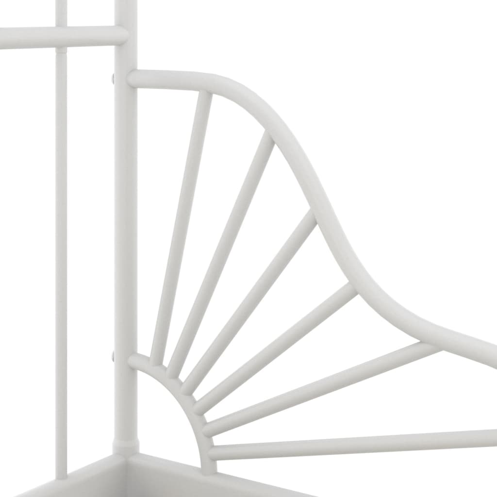 Berkfield Extendable Bed Frame White Metal 80x130/200 cm