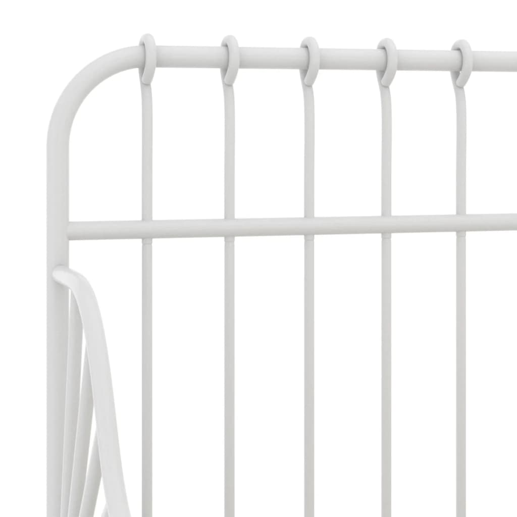 Berkfield Extendable Bed Frame White Metal 80x130/200 cm