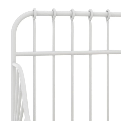 Berkfield Extendable Bed Frame White Metal 80x130/200 cm