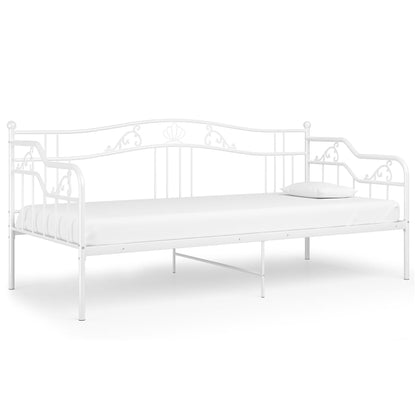 Berkfield Sofa Bed Frame White Metal 90x200 cm