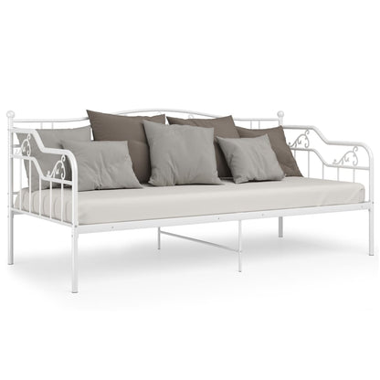 Berkfield Sofa Bed Frame White Metal 90x200 cm