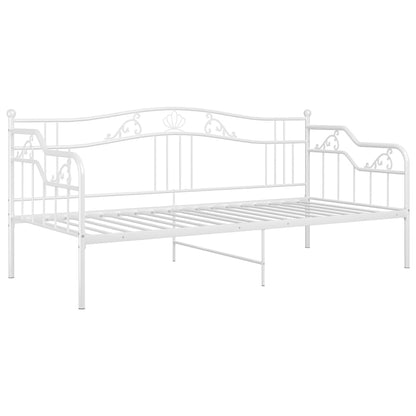 Berkfield Sofa Bed Frame White Metal 90x200 cm