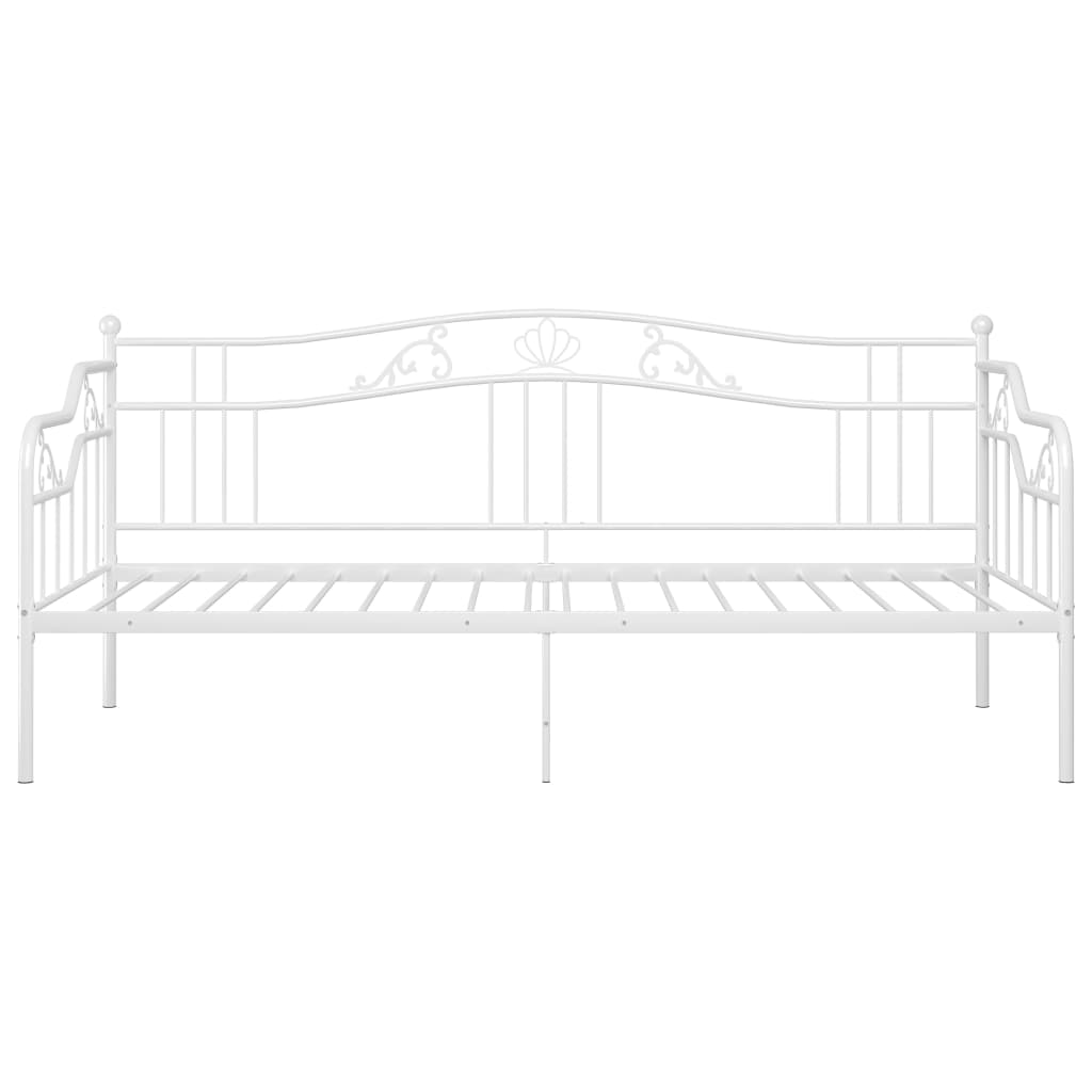 Berkfield Sofa Bed Frame White Metal 90x200 cm
