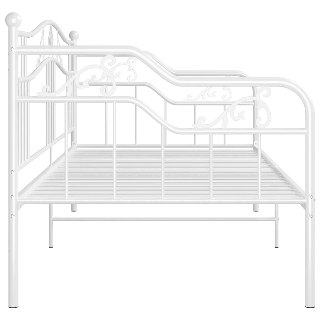 Berkfield Sofa Bed Frame White Metal 90x200 cm
