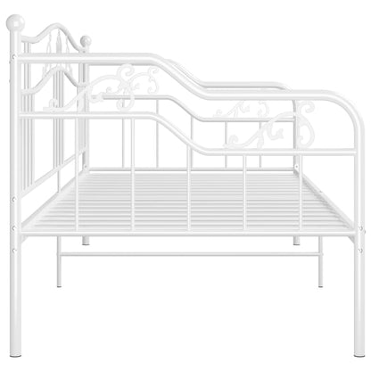 Berkfield Sofa Bed Frame White Metal 90x200 cm