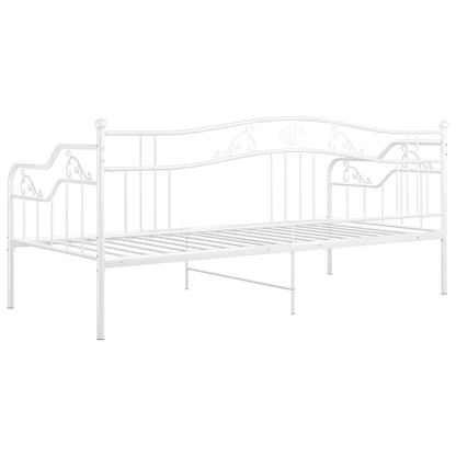 Berkfield Sofa Bed Frame White Metal 90x200 cm