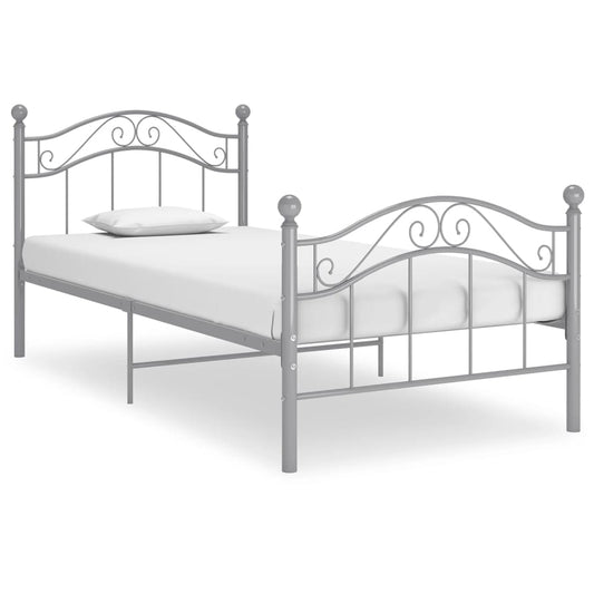 Berkfield Bed Frame Grey Metal 100x200 cm
