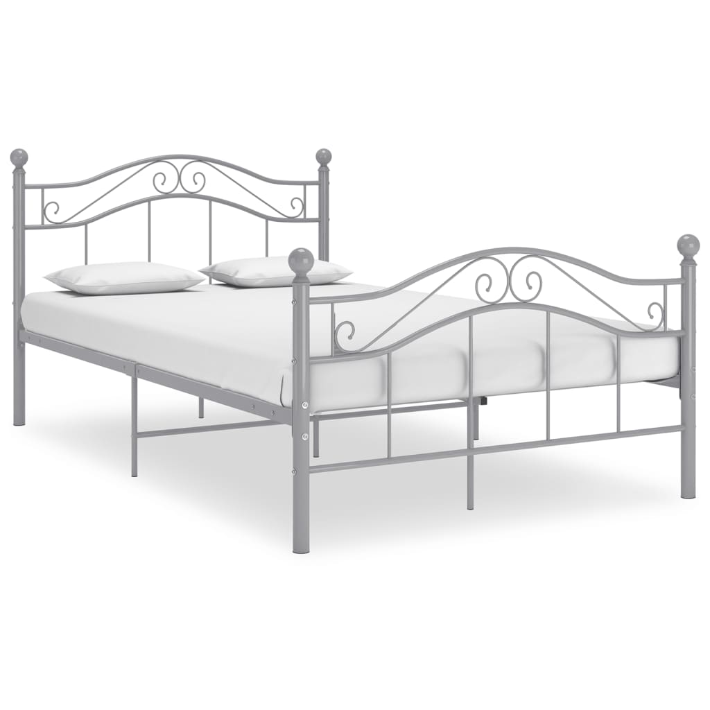 Berkfield Bed Frame Grey Metal 120x200 cm