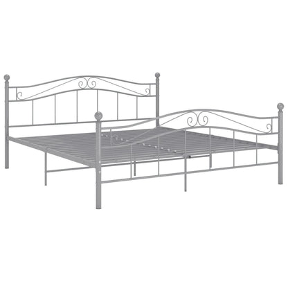 Berkfield Bed Frame Grey Metal 200x200 cm