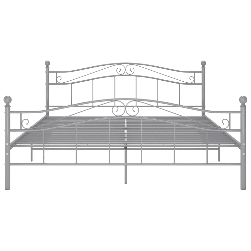 Berkfield Bed Frame Grey Metal 200x200 cm