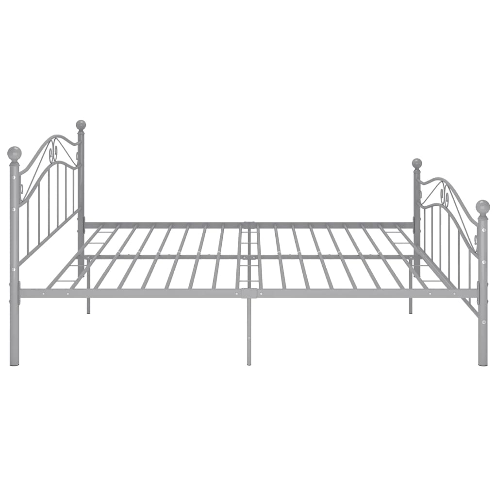 Berkfield Bed Frame Grey Metal 200x200 cm