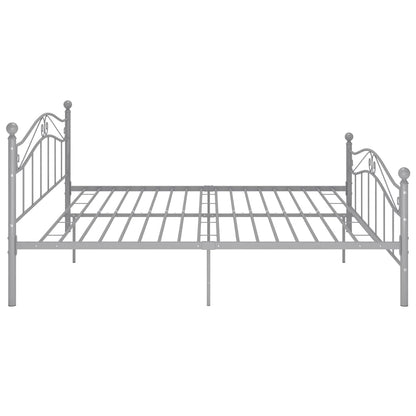 Berkfield Bed Frame Grey Metal 200x200 cm