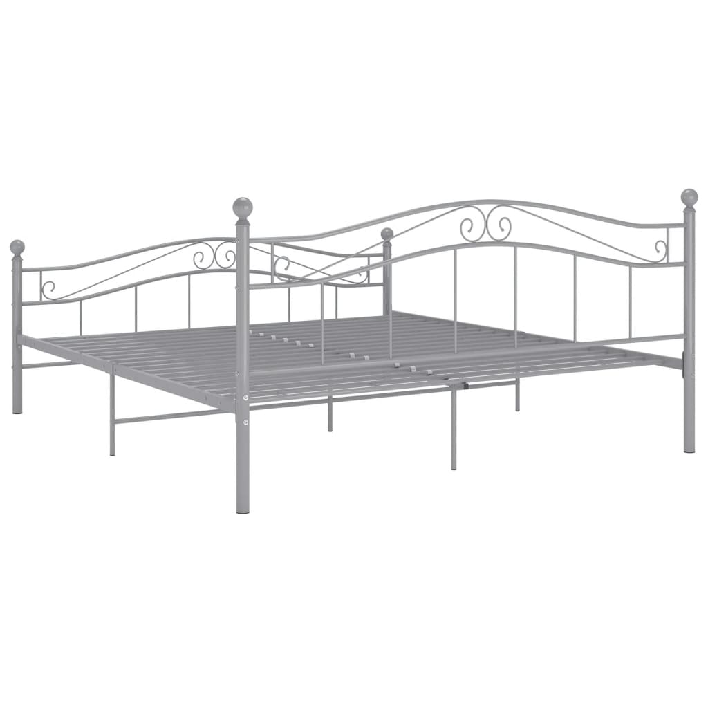 Berkfield Bed Frame Grey Metal 200x200 cm