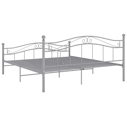 Berkfield Bed Frame Grey Metal 200x200 cm