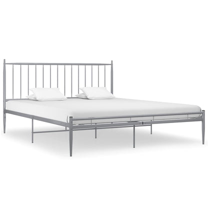 Berkfield Bed Frame Grey Metal 200x200 cm