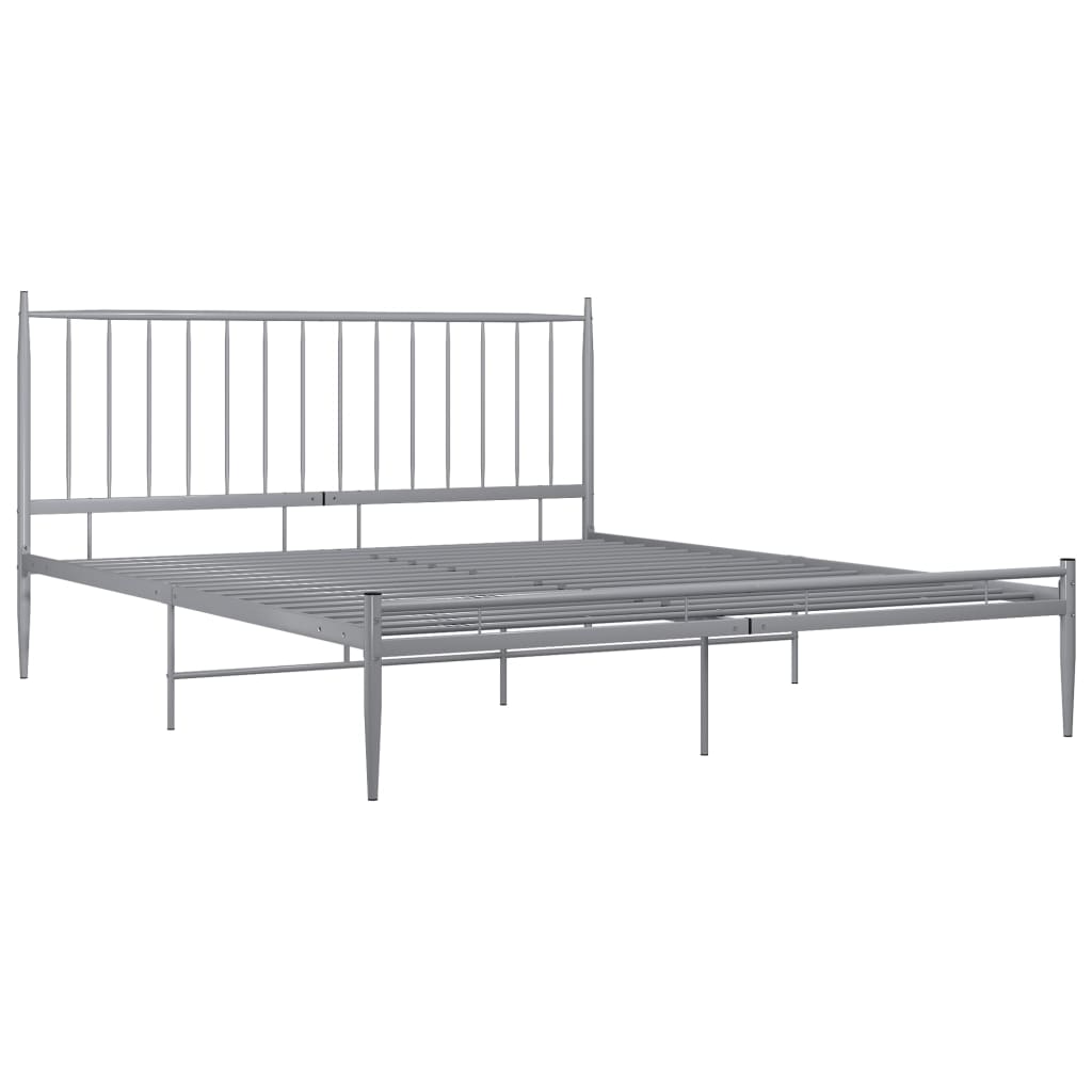 Berkfield Bed Frame Grey Metal 200x200 cm